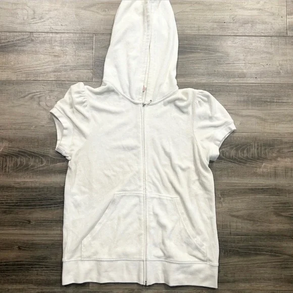 Y2k juicy couture  short sleeve rhinestone sweater - Picture 2 of 2